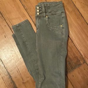 Army green jeggings